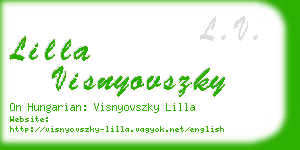 lilla visnyovszky business card